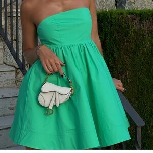 Strapless Green Dress